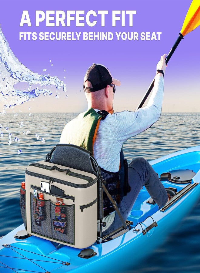 Skywin TidyFriend Kayak Cooler Behind Seat, Waterproof Cooler for Kayaking, Kayak Accessories Cooler Bag, Compatible with Lawn Chair Seat, Portable Ice Chest, Keeps Drinks Cold, Travel, Beach, Lunch (Grey) - Image 4