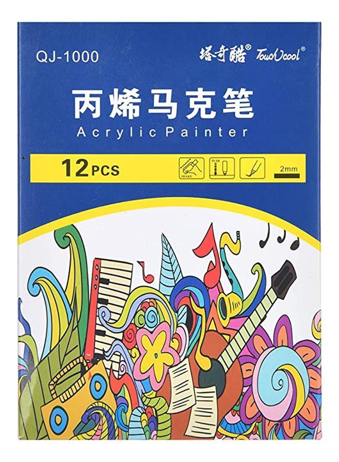 Acrylic Color Pens 12 Color - Image 1