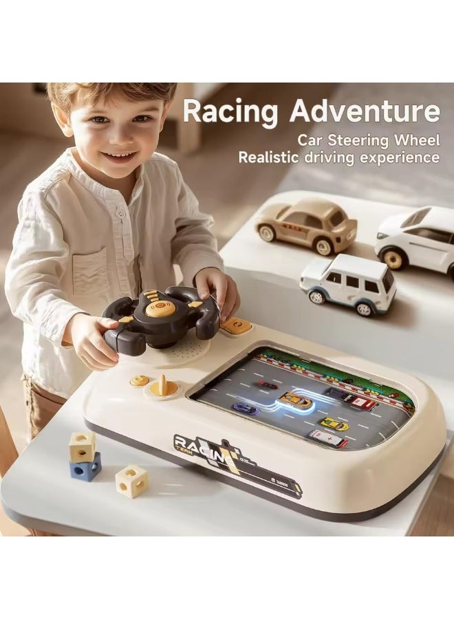 ARGT Kids Racing Steering Wheel Toy with Sound Effects | Driving Simulator Game Console for Toddlers | USB Rechargeable | Educational Toy Gift for Boys Girls Age 3+ - Image 4