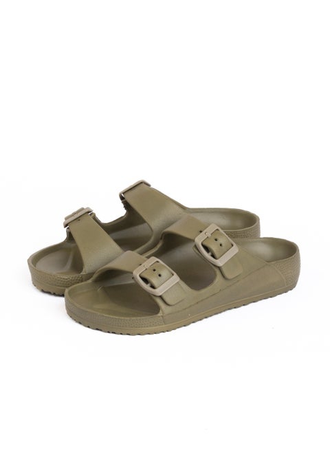 Onda Jet Double Buckle Slipper Olive green For unisex