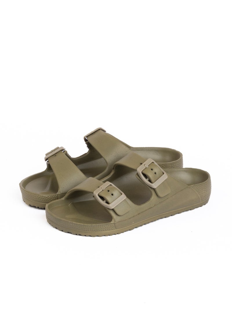 Onda Onda Jet Double Buckle Slipper Olive green For unisex  - Image 1