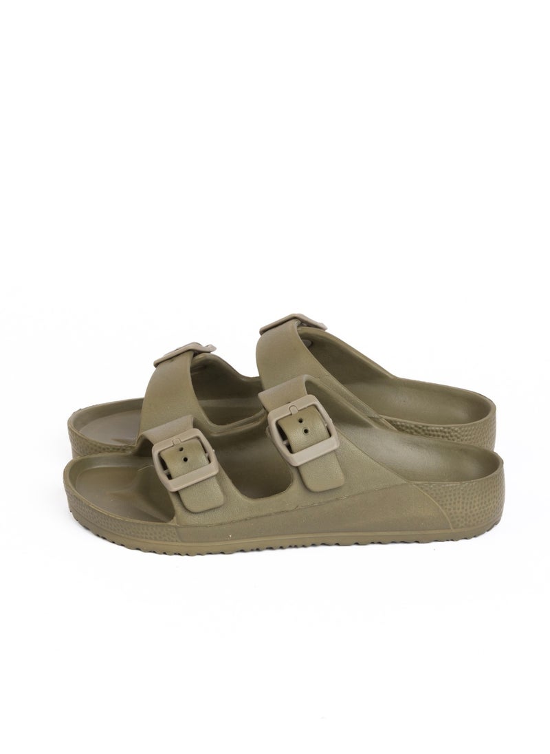 Onda Onda Jet Double Buckle Slipper Olive green For unisex  - Image 2