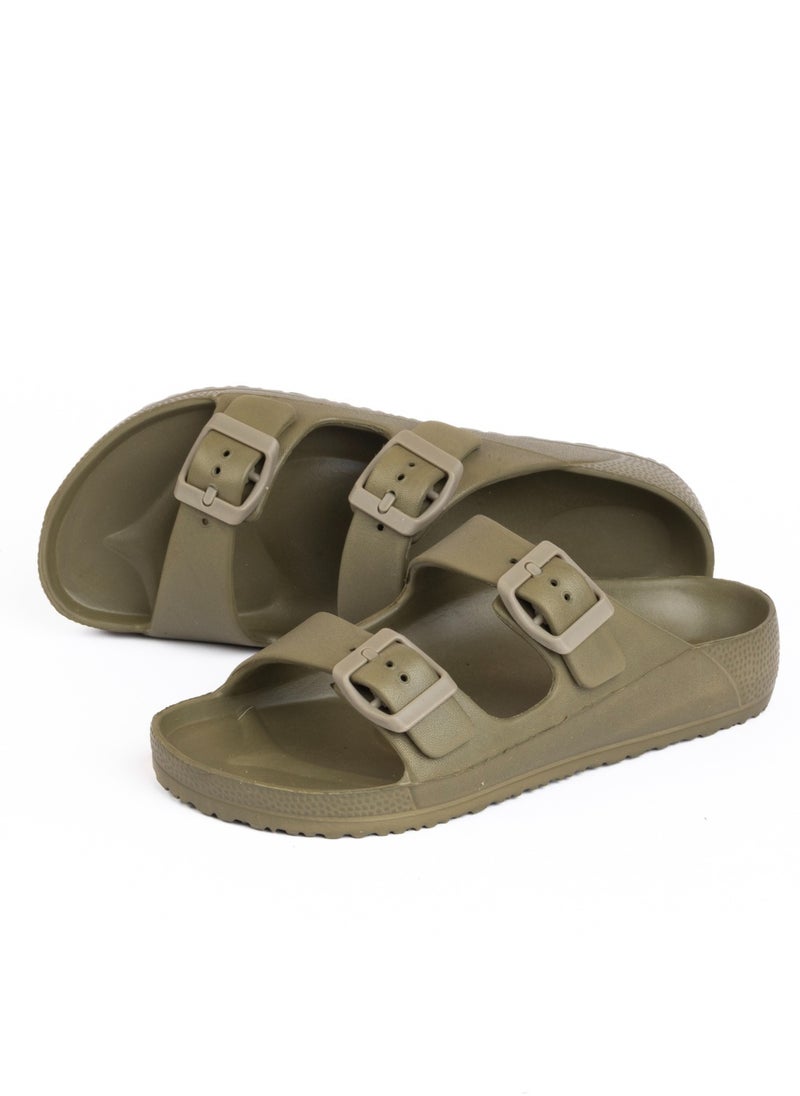 Onda Onda Jet Double Buckle Slipper Olive green For unisex  - Image 4