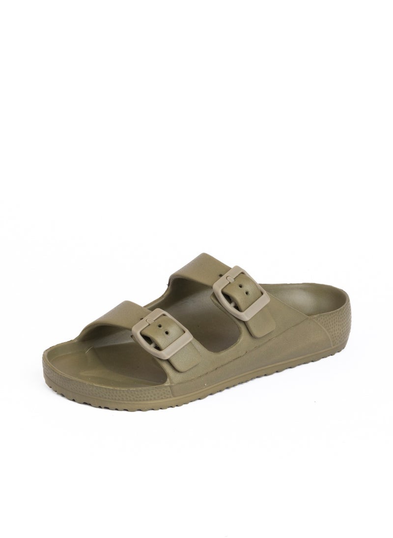 Onda Onda Jet Double Buckle Slipper Olive green For unisex  - Image 3
