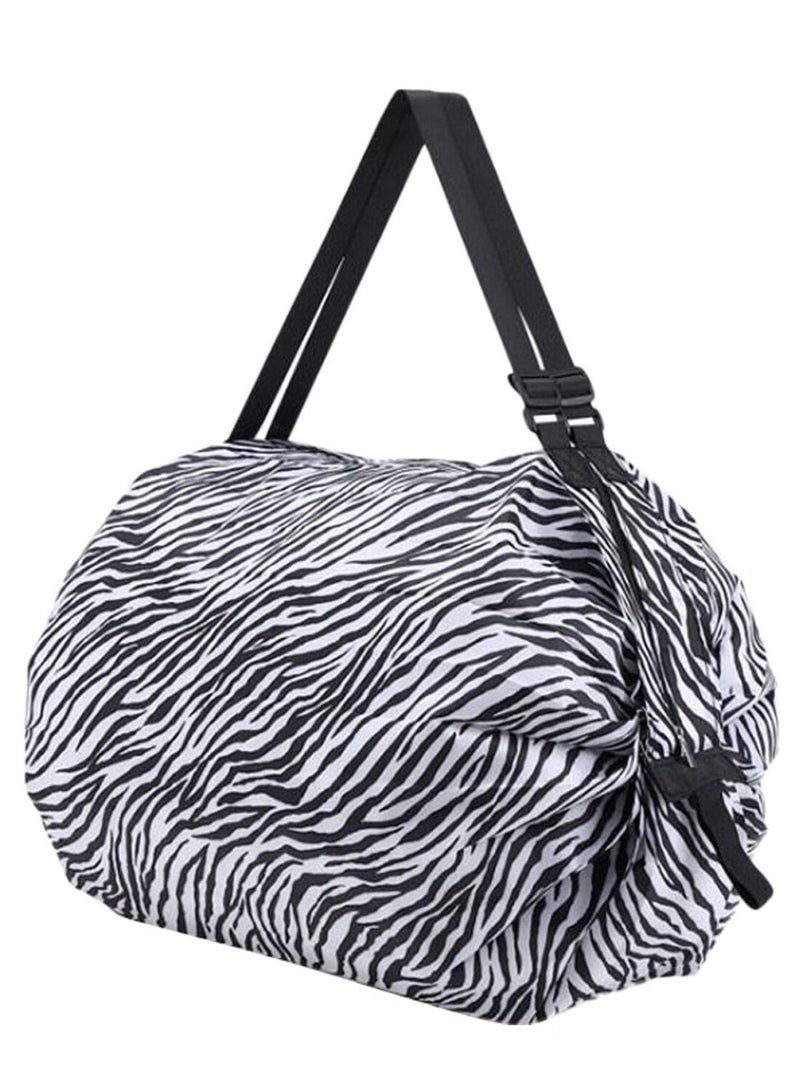 DubaiGallery Reusable Foldable Shopping Bag Or Beach bag Or Reusable Folding Pouch Travel Bag, Waterproof Outdoor Large Capacity Portable Grocery Bag  - Image 2