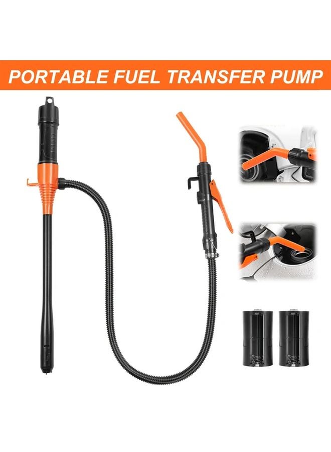 Black Portable Power Battery Pump Siphon Fuel Transfer For Gasoline - Image 2