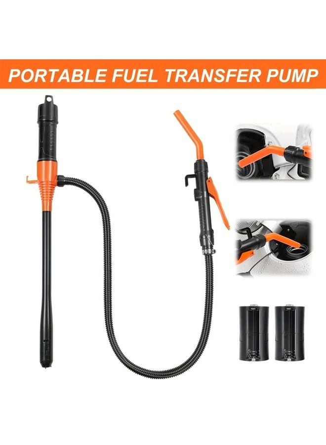 Black Portable Power Battery Pump Siphon Fuel Transfer For Gasoline - Image 1