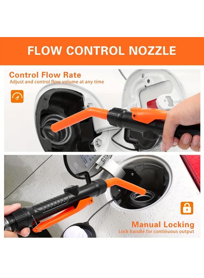 Black Portable Power Battery Pump Siphon Fuel Transfer For Gasoline - Image 5