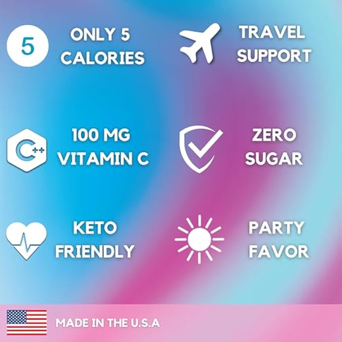 NatureWorks HydroMATE Electrolytes Powder No Sugar Cotton Candy - 16 Sticks Instant Hydration Packets with Vitamin C to Boost Energy - Sugar Free Electrolytes to Support Hydration on Keto Diet & Party Recovery - Image 3