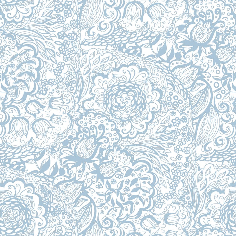 Micpolo Peel and Stick Wallpaper Boho Blue and White Floral Wallpaper for Bedroom Bathroom Removable Selfadhsive Contact Paper for Cabinets NurseryShelf Liner 173 x 118