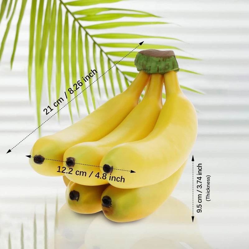 Woration مجموعة موز صناعي واقعي للحياة - 5 رؤوس - Image 2