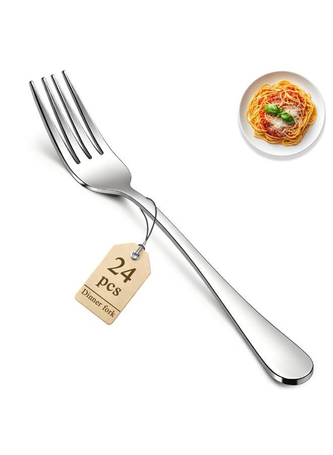 Berglander Dinner Forks Set of 24, Stainless Steel 18.5cm Table Forks for Home Kitchen, Hotel, Restaurant, Dishwasher Safe - Image 1
