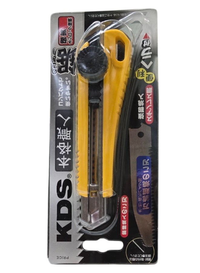 KDS T-14 Multipurpose Super Hardened Utility Knife & Saw – Stainless Steel Blade, Screw Lock & Scraper - Image 1