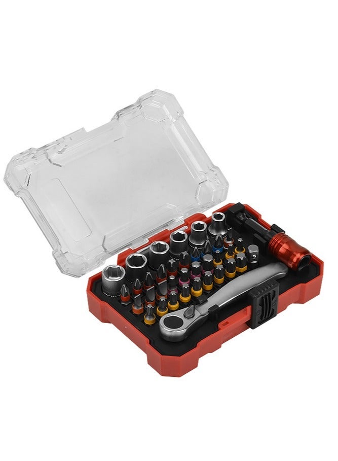 38-piece precision screwdriver set with various screw heads multifunctional industrial-grade manual tool kit for home use - Image 1