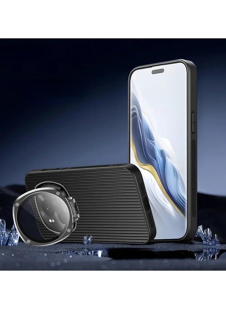 general Case Compatible with Honor Magic 6 Pro Cover Ultra Slim Matte Mounts Phone Case,Corrugated bracket Honor Magic 6 Pro lens full package anti drop case - Image 1