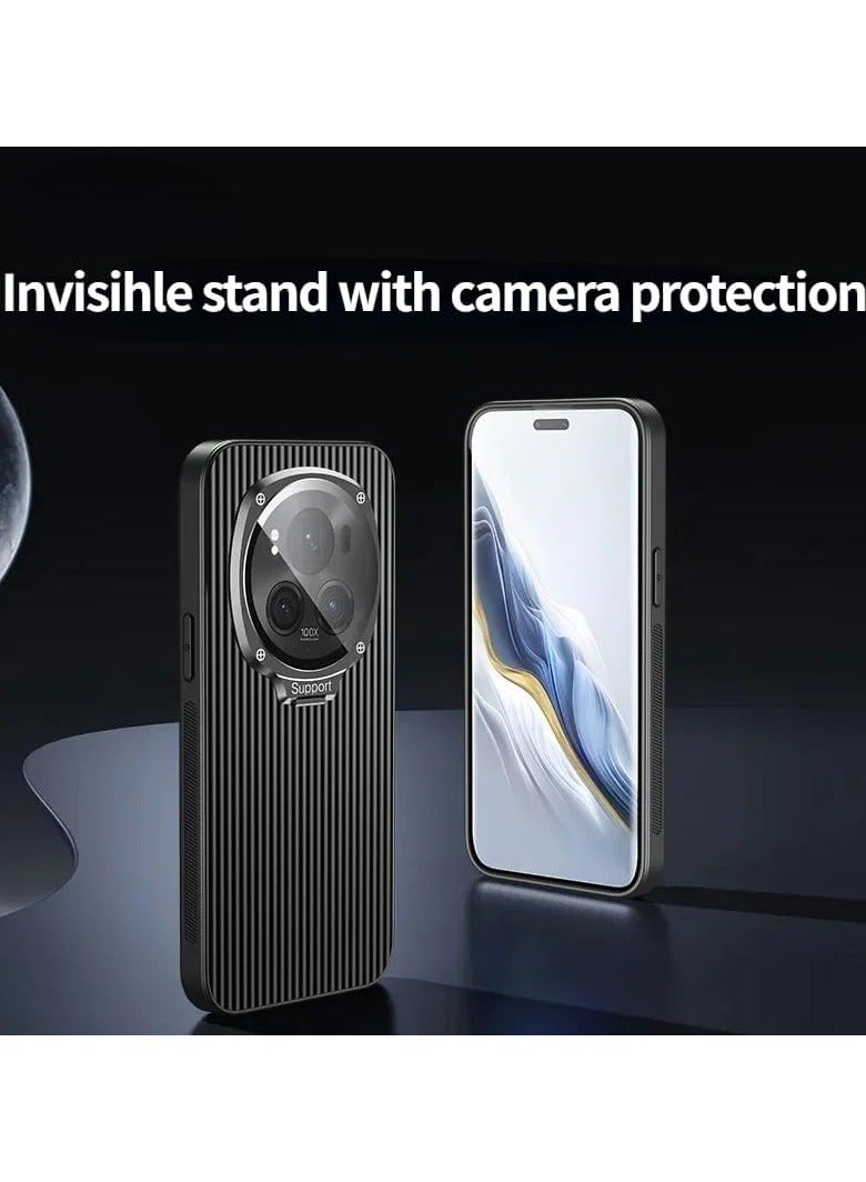 general Case Compatible with Honor Magic 6 Pro Cover Ultra Slim Matte Mounts Phone Case,Corrugated bracket Honor Magic 6 Pro lens full package anti drop case - Image 2