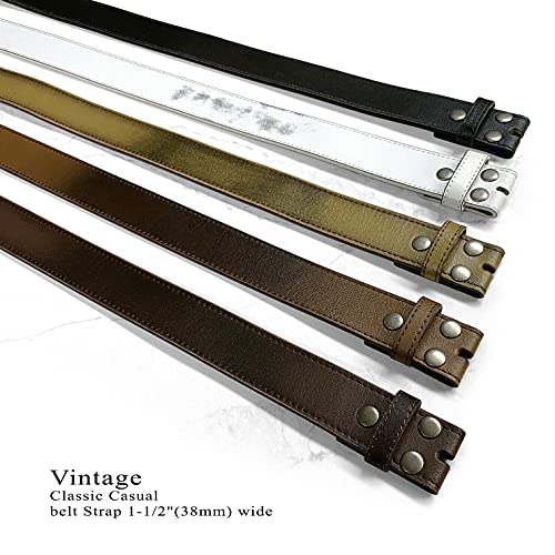 Belts.com BS57 Classic Vintage Casual Jean Replacement Belt Strap 1-1/2"(38mm) Wide (Black,(30"-32") S) - Image 2