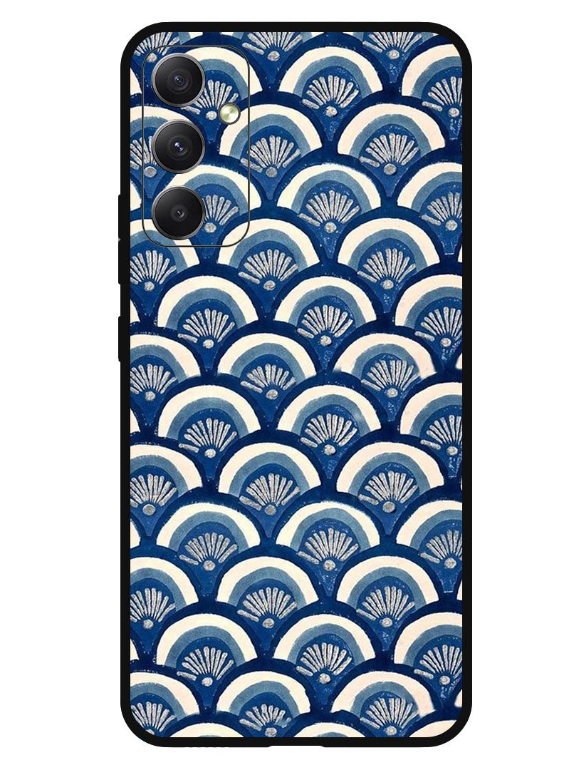 Theodor Protective Case Anti Scratch Shock Proof Bumper Cover For Samsung Galaxy M14 Blue Floral Patterns - Image 1