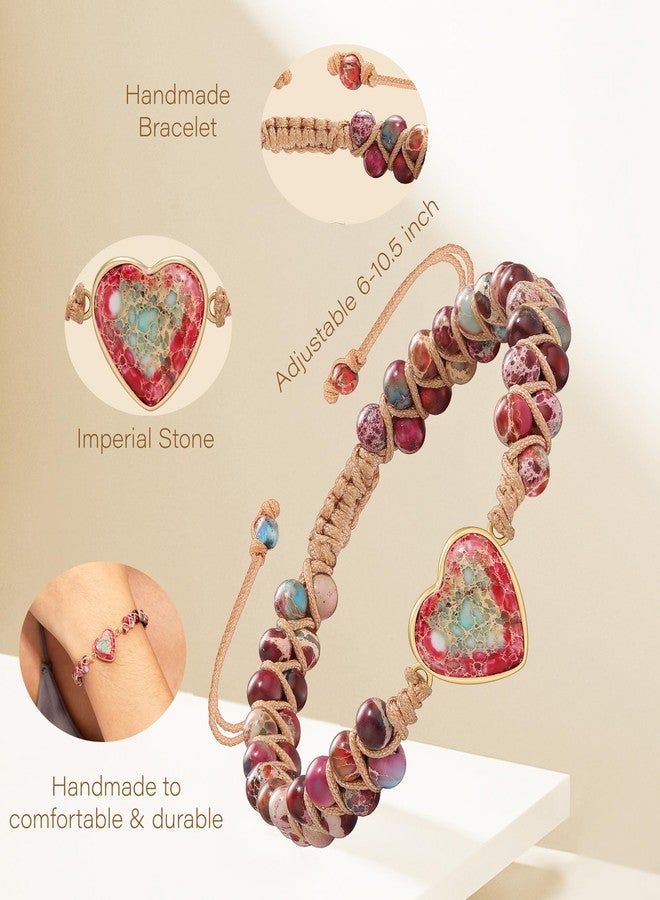 Sistble 10 Year Old Birthday Gifts, Gifts for 10 Year Old Daughter Birthday Gift for Granddaughter Niece 10th Birthday Bracelets Jasper Bead Bracelet Teen Girls Trendy Stuff Handmade Braided Jewelry - Image 5