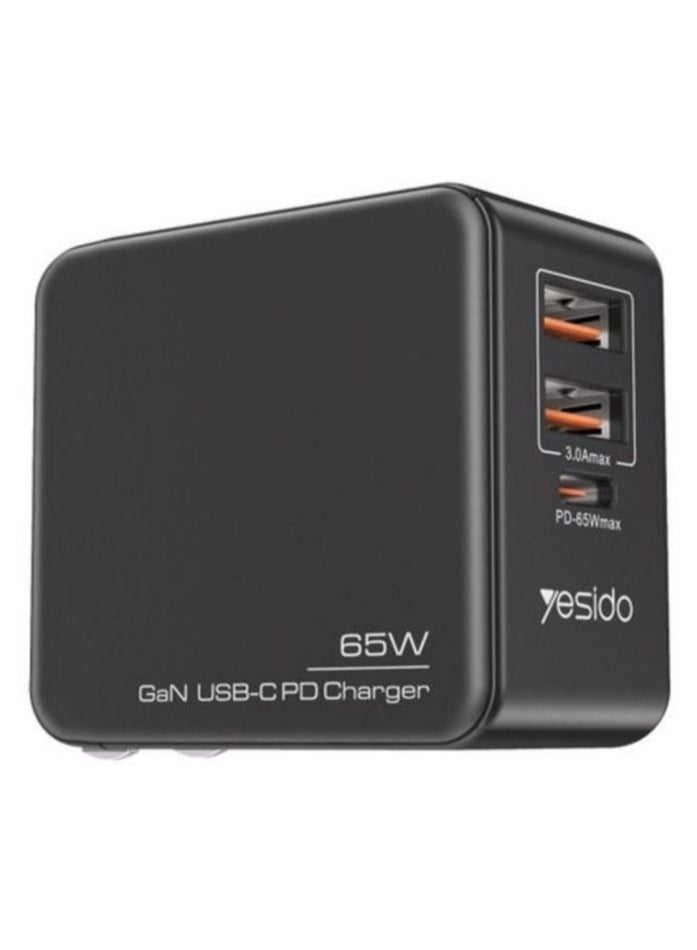 Yesido Gan 3 In 1 Combo 65W Mini Quick Charger - Image 1