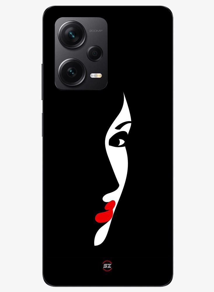 Protective Printed Mobile Cover Beautiful Lady Half Creative Face For Xiaomi Redmi Note 12 Discovery