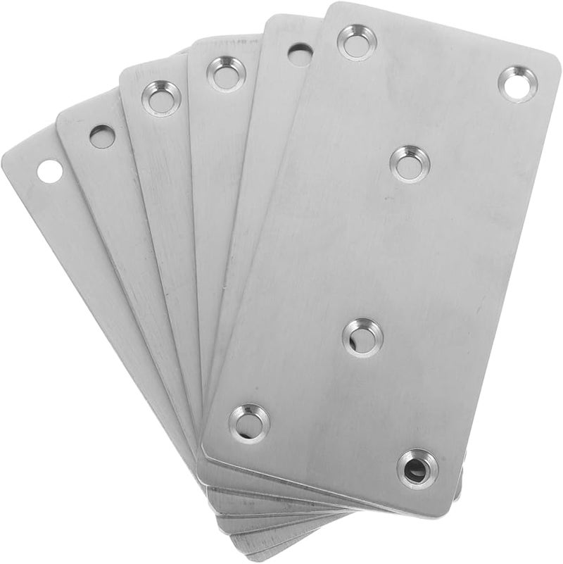 6 قطع من الأقواس المسطحة لإصلاح الأثاث، ألواح ترميم، دعامات للرفوف والطاولات، سهلة التركيب - Image 2