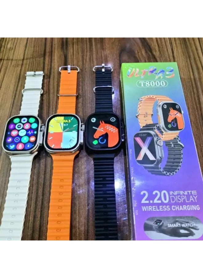 Generic - Smart Watch T8000 Ultra 3 – Black | Advanced Features & Stylish Design - Image 1