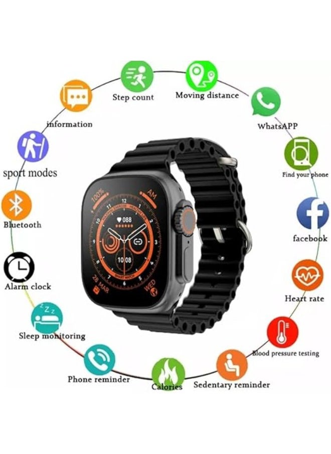 Generic - Smart Watch T8000 Ultra 3 – Black | Advanced Features & Stylish Design - Image 1