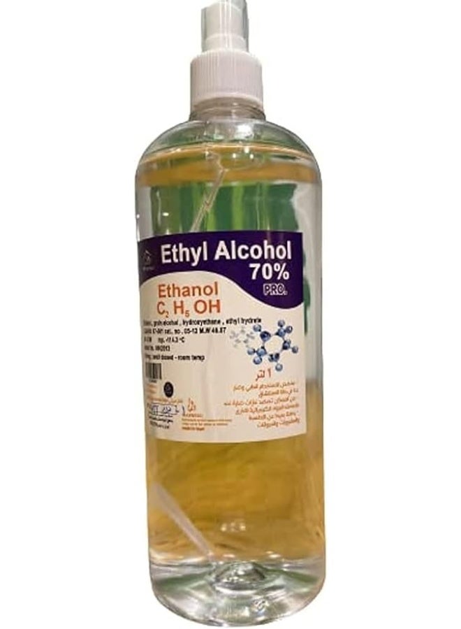 Ethyl Alcohol 70% Disinfectant Hand Sanitizer - 1 L - spray - Image 1