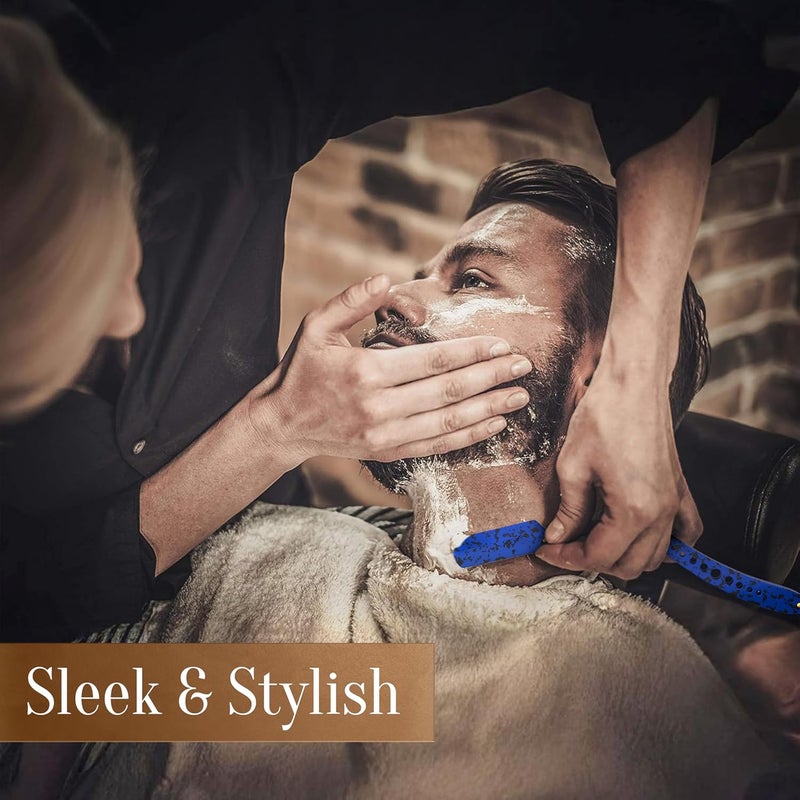 FACON Facón Straight Razors for Men - Professional Barber Straight Edge Razor Kit with 100 Blades, Classic Stainless Steel Barbero Shaver for a Smooth & Precise Shave, Premium Barber Razor for Men's Shaving - Image 3