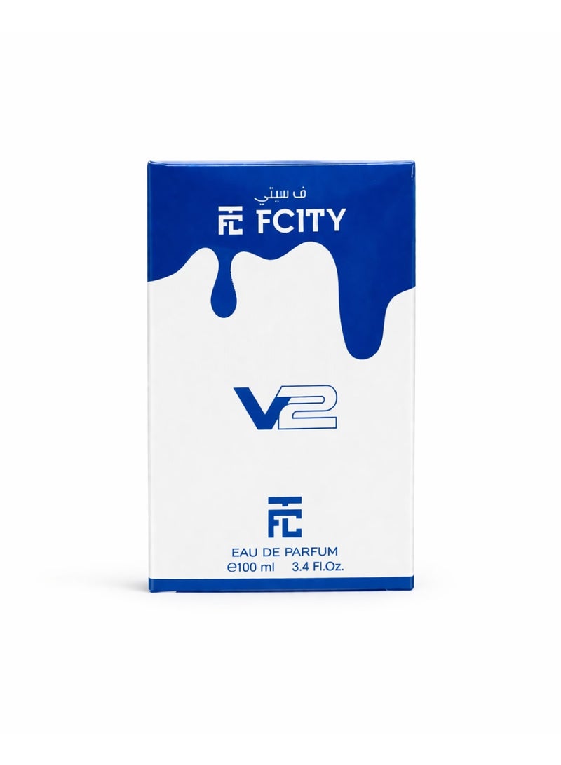 اف ستي لتجارة عطر FCITY PERFUME V2 Eau De Parfum 100ml - عطر عود زهري منعش يدوم طويلاً للرجال والنساء - البرغموت والأزهار البيضاء والمسك وخشب الصندل - عطر للجنسين - Image 2