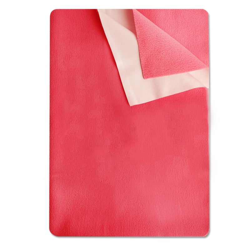 IMPROVUS Instadry AntiPiling Fleece Extra Absorbent Quick Dry Sheet for New Born Babies Cotton Bed Protector Mattress Reusable Waterproof Baby Cot Sheet for Toddler Infant Pink Pack of 2 - Image 2