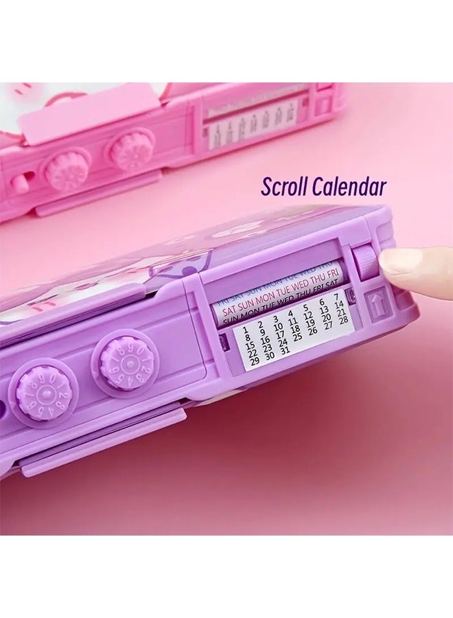 Stationery Box with Password Lock, Multifunctional Pencil Case with Sharpener,Password Lock Schedule, Whiteboard - Image 3