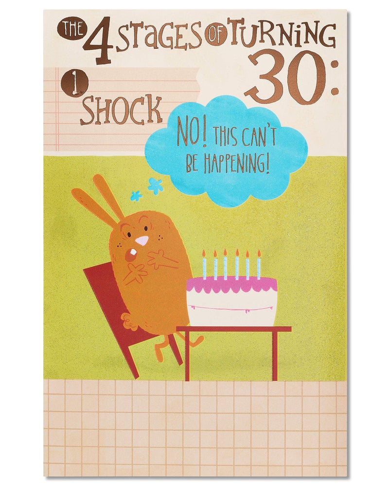 American Greetings Funny 30th Birthday Card (Four Stages) - Image 2