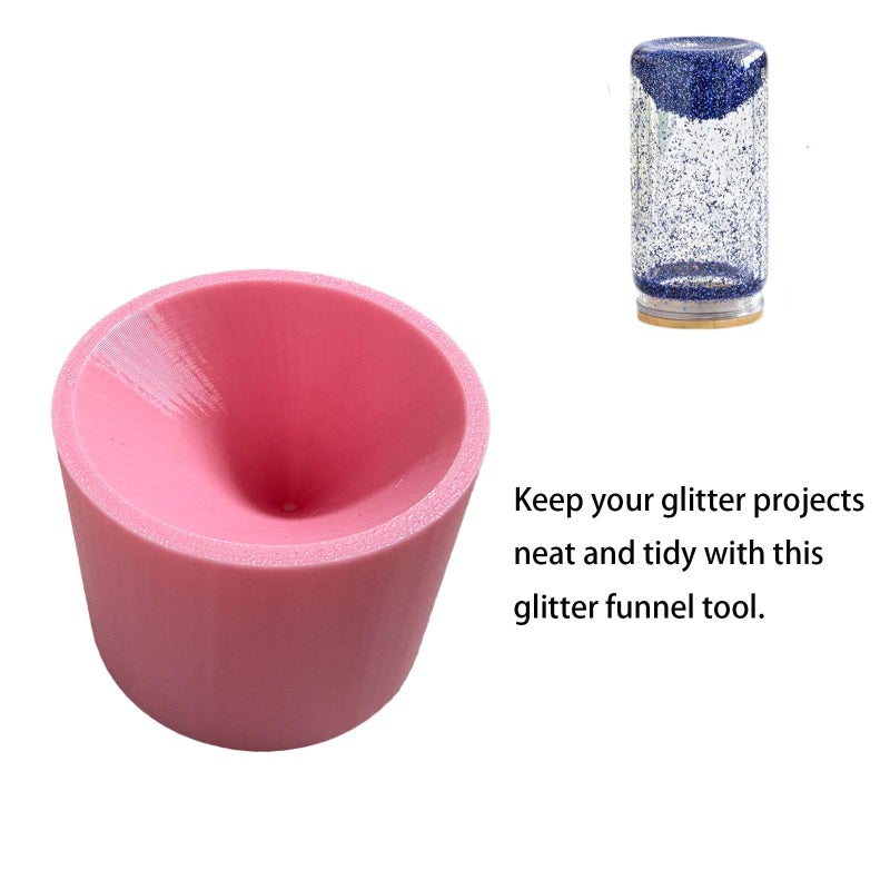 SPANSEE Glitter Funnel for Snow Globe Tumblers, Funnel for Adding Glitter to Snowglobe Cups, DIY Glitter Cup Making Tools (Cups not Included) - Image 3