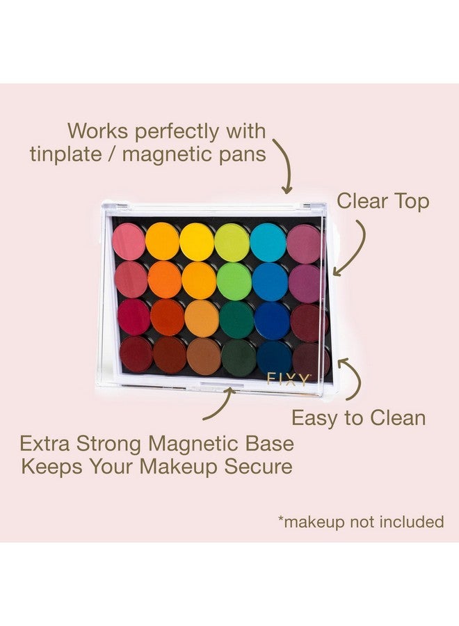 FIXY Empty Magnetic Makeup Palette with Clear Top, Small Palette- Organize, Depot & Declutter Makeup - Customize Your Palette - Travel and Eyeshadow Organizer - 5.7"x4.3" - Image 4