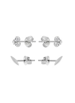 REISS Mira: Micro Crystal Cluster & Bar Earrings Set  - Image 3