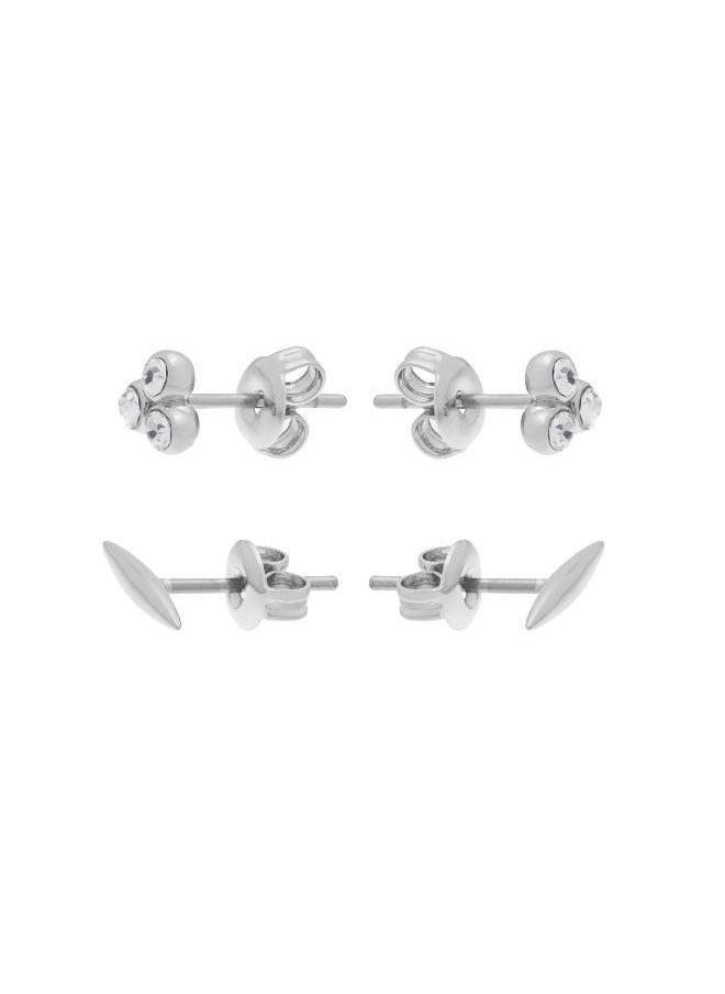 REISS - Mira: Micro Crystal Cluster & Bar Earrings Set - Image 1