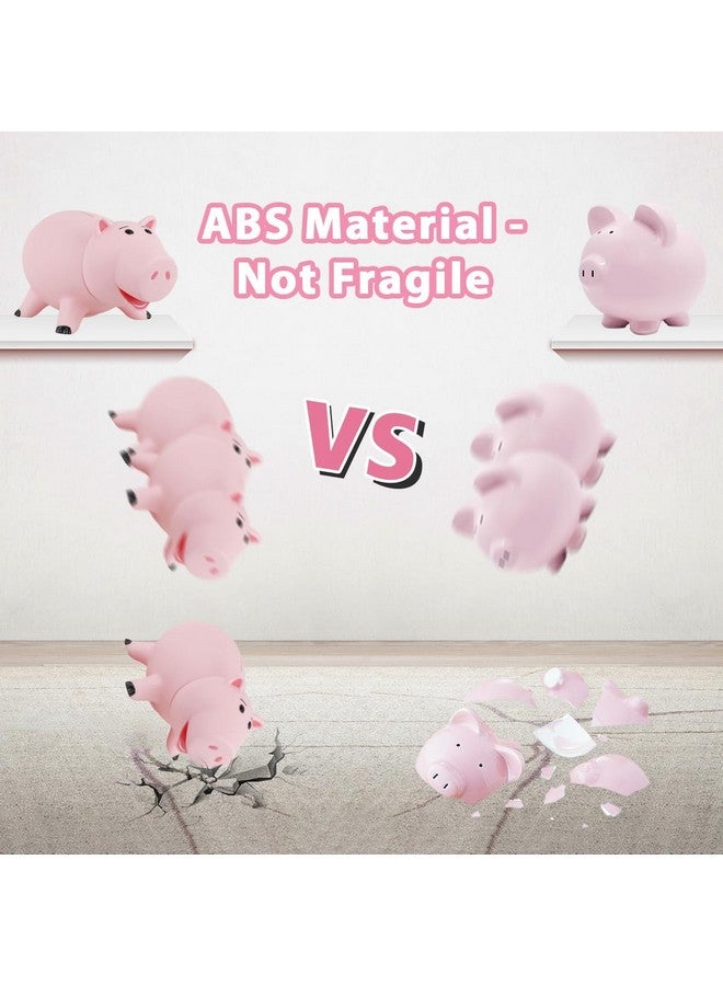 PHOCAS Hamm Piggy Bank Unbreakable Cute Pink Pig Money Bank Plastic Saving Coin Bank for Kids Christmas Birthday Gift - Image 4