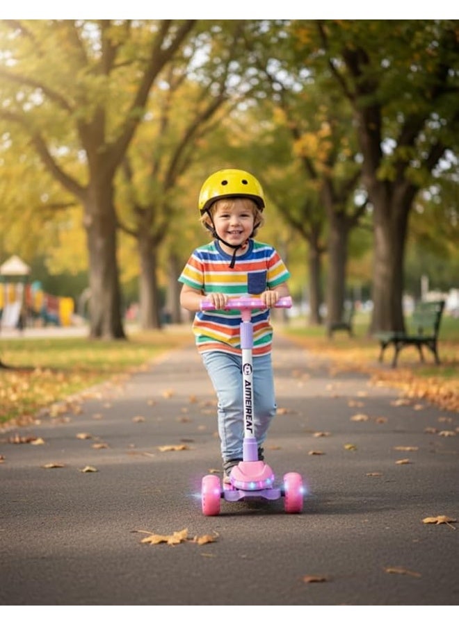 واي نوت سكوتر أطفال Whynot بعجلات LED مضيئة – قابل للطي بارتفاع قابل للتعديل – نظام ميل للتوجيه – مناسب من 3 سنوات فما فوق - Image 4