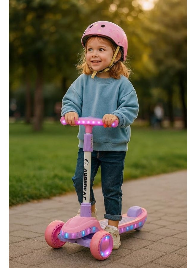 واي نوت سكوتر أطفال Whynot بعجلات LED مضيئة – قابل للطي بارتفاع قابل للتعديل – نظام ميل للتوجيه – مناسب من 3 سنوات فما فوق - Image 5