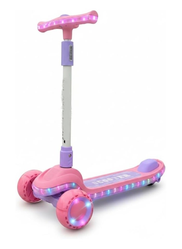 واي نوت سكوتر أطفال Whynot بعجلات LED مضيئة – قابل للطي بارتفاع قابل للتعديل – نظام ميل للتوجيه – مناسب من 3 سنوات فما فوق - Image 1