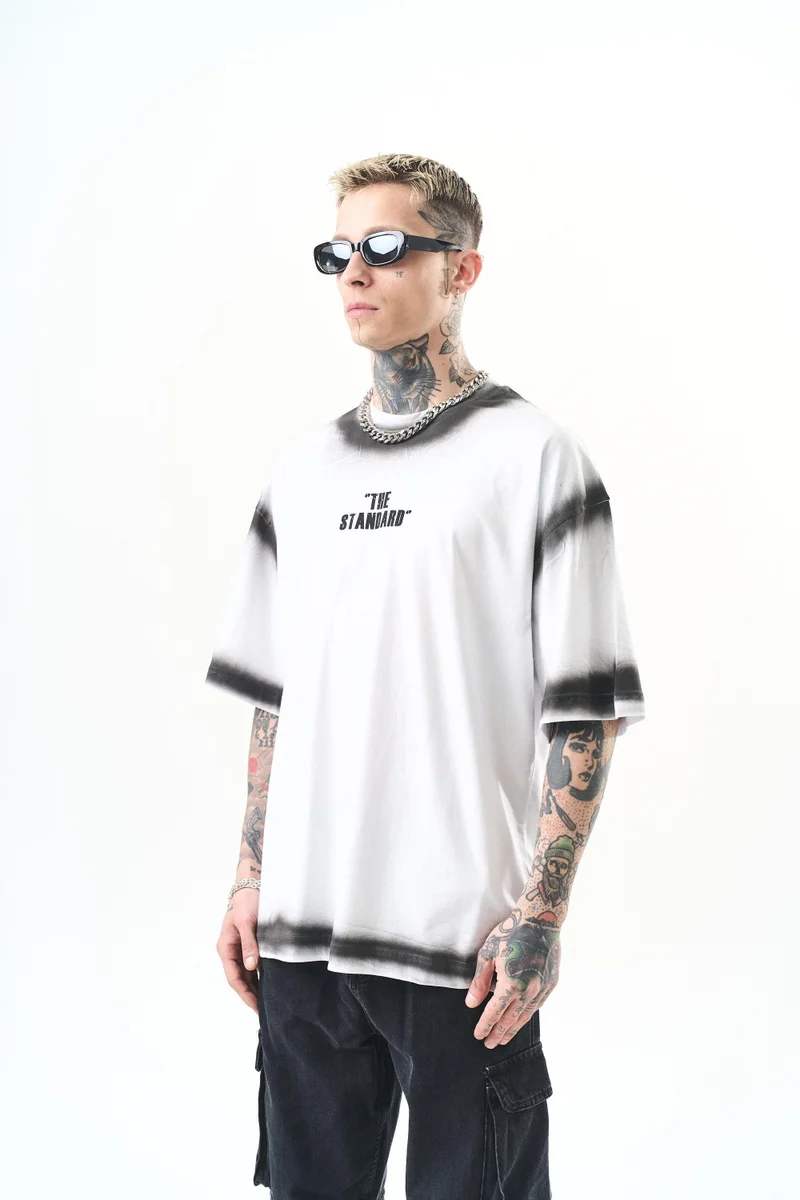 RESPIRE Men's The Standard Print Oversize T-Shirt, White