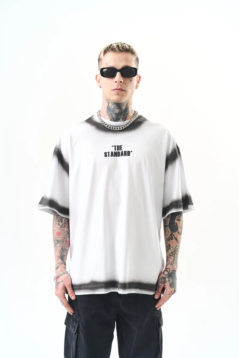 RESPIRE Men's The Standard Print Oversize T-Shirt, White