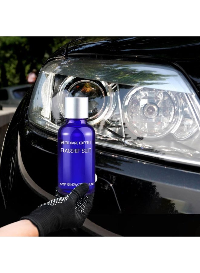 Headlight Polishing Kit - Car Headlight Cleaner and Restorer Kit, 30ml Headlight Polish to Repair Scratches and Remove Yellow Gaze, Safe and Effective - Image 2