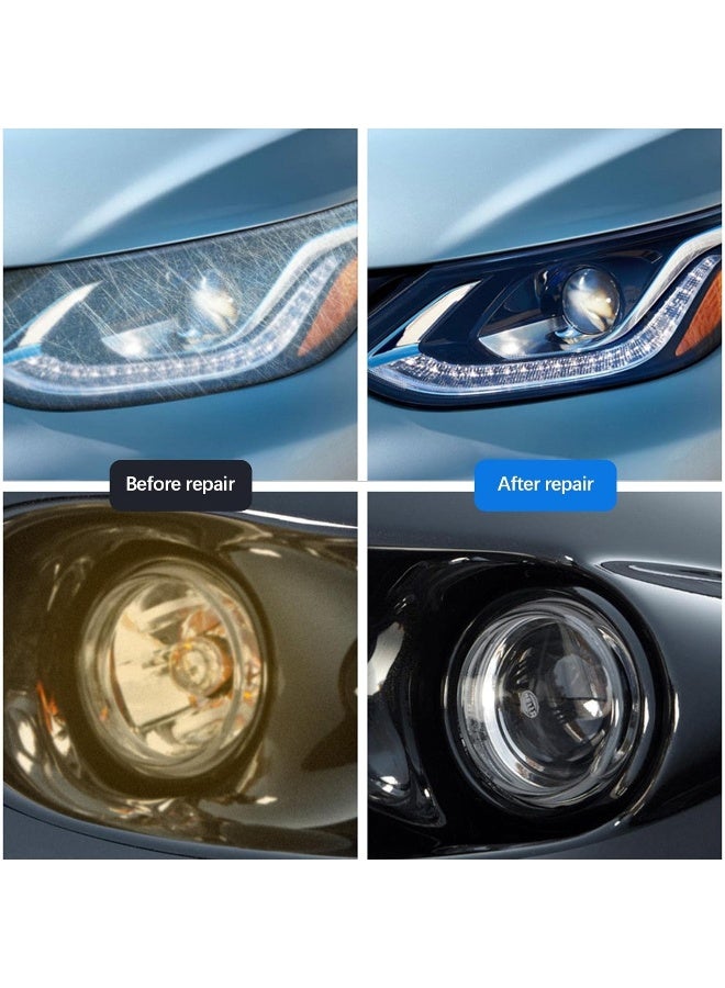 Headlight Polishing Kit - Car Headlight Cleaner and Restorer Kit, 30ml Headlight Polish to Repair Scratches and Remove Yellow Gaze, Safe and Effective - Image 5