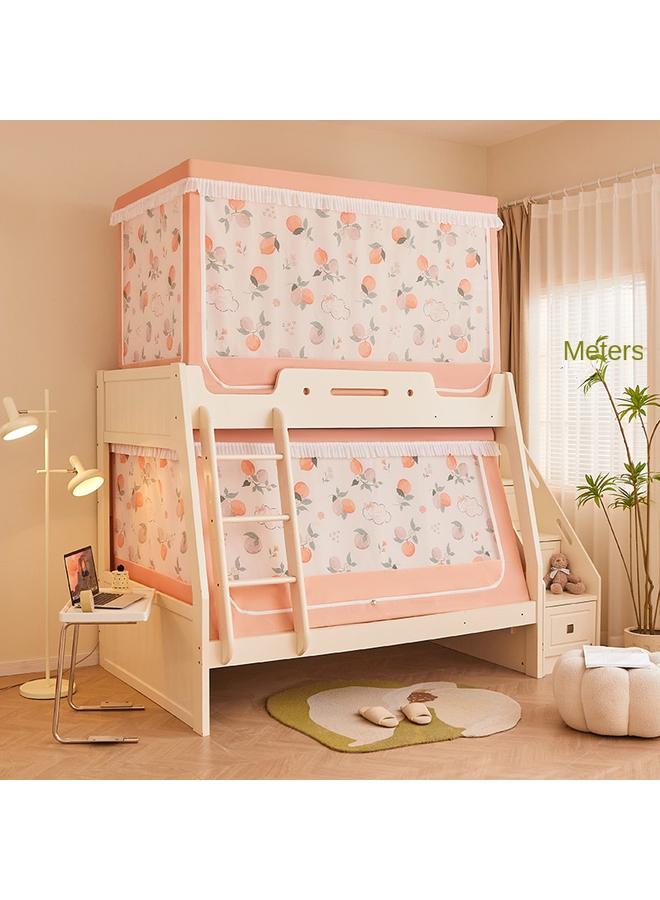 Bluejw Shading Curtain Upper And Lower Bunk Bed Mosquito Net Student Dormitory Single Encrypted Mosquito Net Three-door Paint Zipper Square Net - Image 1