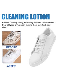 White Shoe Cleaner, Shoe Cleaner Kit with Sponge, Multi-Functional Cleaning and Stain Removal Sneaker Cleaner Work on Leather, Knit, Canvas, Suede, PU（100ml） - pzsku/Z634173A92EE0DD45FE17Z/45/_/1721809726/bbb2f1d9-11c6-4eb8-900d-a5ea624e1817