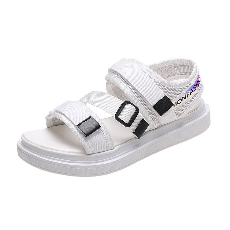 2024 Womens Sport Sandals Thick Sole Summer Magic Tape Casual Shoes White