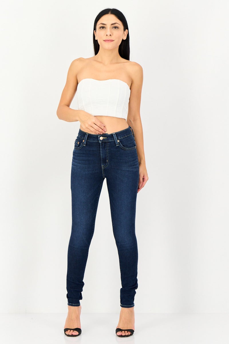 Levi's Women Skinny Fit Washed Stretchable Denim, Blue - Image 3